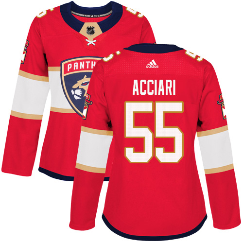 Adidas Panthers #55 Noel Acciari Red Home Authentic Women's Stitched NHL Jersey